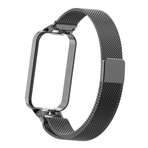 Milanese Strap, black, without a watch, 3/4 front view