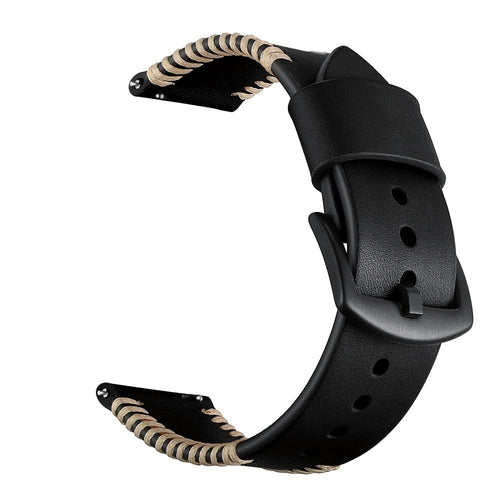 Withings ScanWatch Nova Stitched Leather Strap (Black)