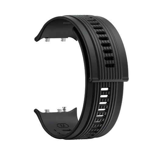 Silicone Strap, black, without a watch, 3/4 front view