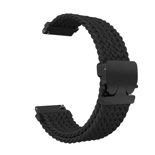 Bracelet tressé boucle en P Garmin Forerunner 170 (noir)