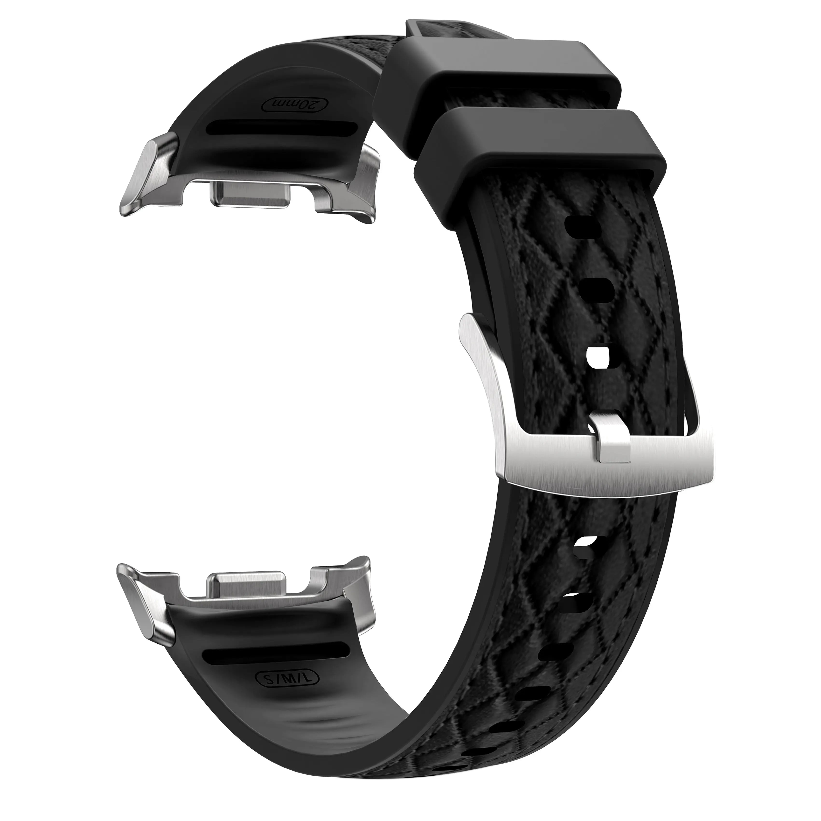 Bracelet cuir hybride diamond Samsung Galaxy Watch 9 - 40mm (noir)