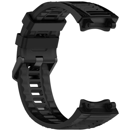 Silicone Strap, black, without a watch, 3/4 front view