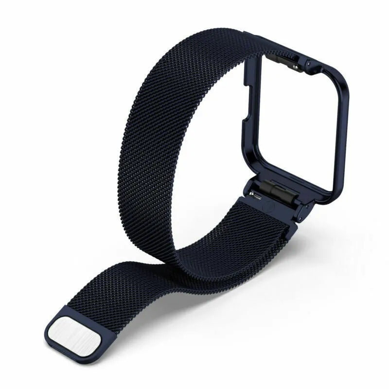 Milanese Strap, blue, without a watch, 3/4 front view
