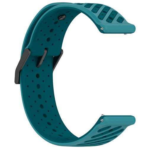 Bracelet silicone à rayures Motorola Moto Watch - 47mm (bleu)