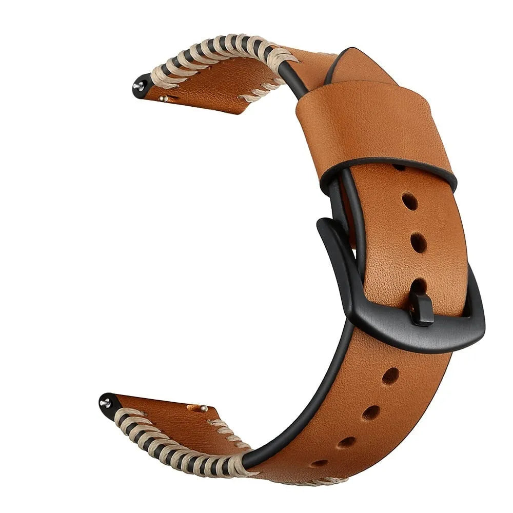 Bracelet cuir cousu Coros Pace 4 (marron)