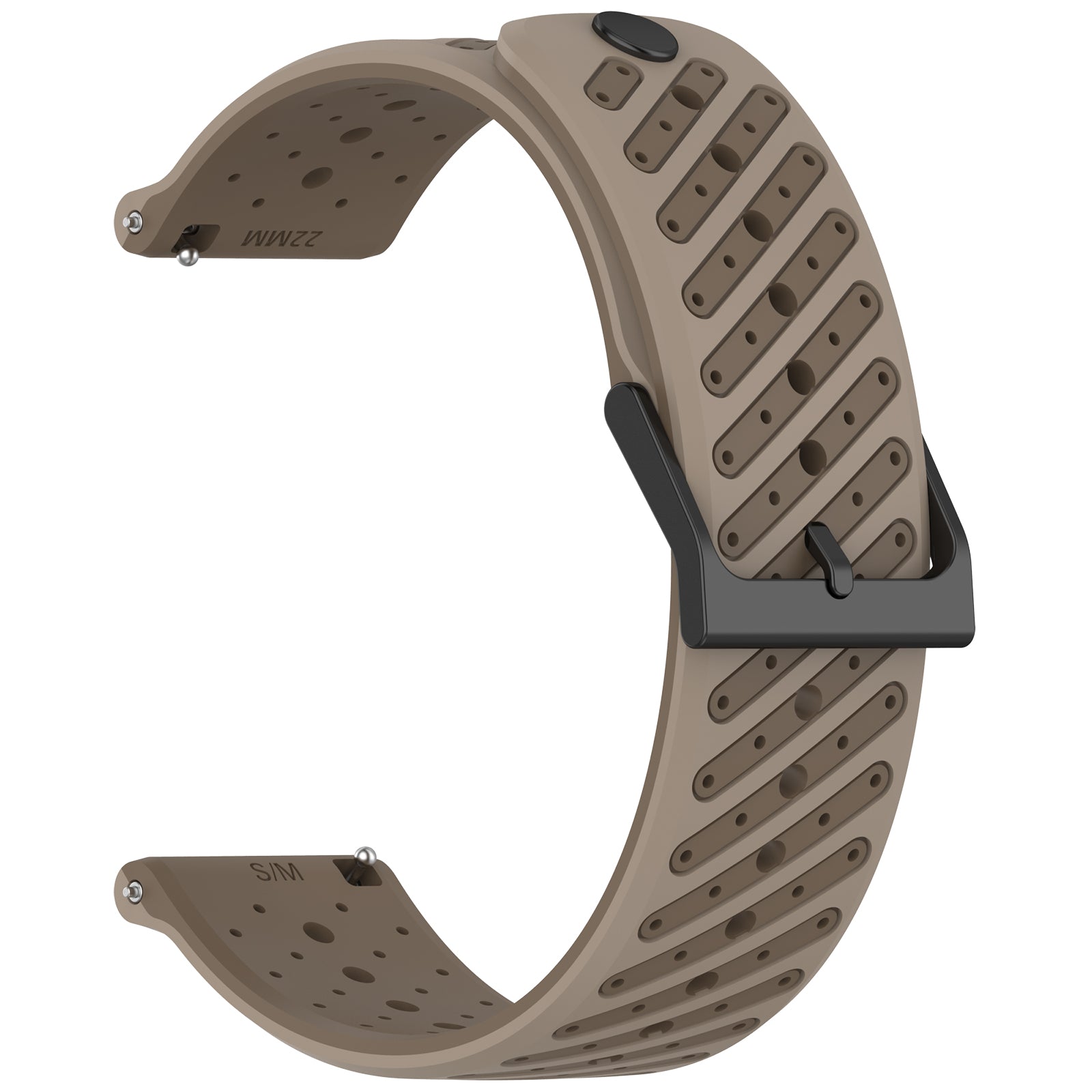 Bracelet silicone à rayures Huawei Watch GT Runner 2 (marron)