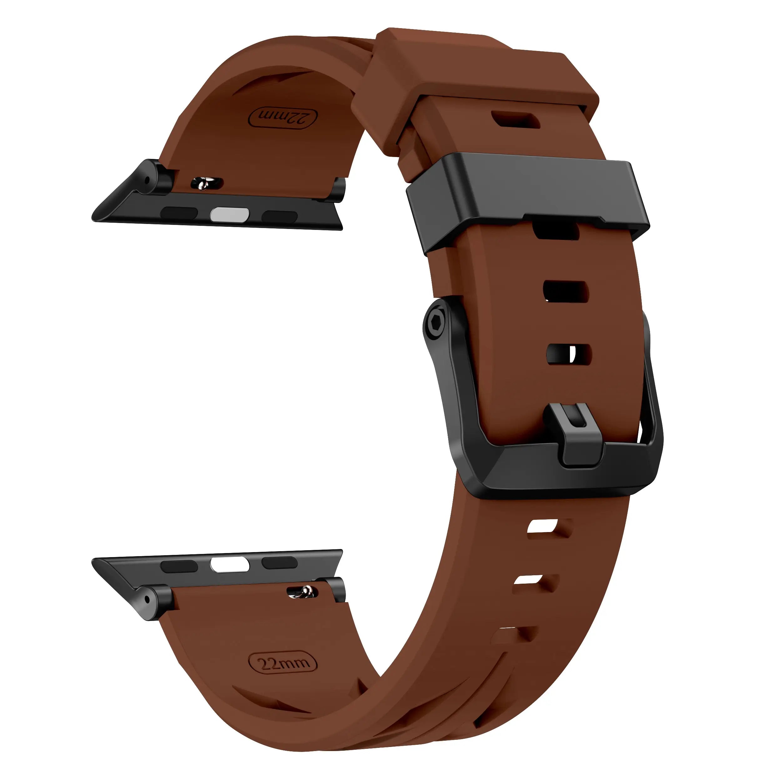 Bracelet silicone race Apple Watch (marron)