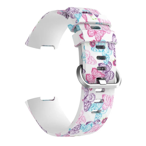 Silicone Patterned Strap, without a watch, 3/4 front view