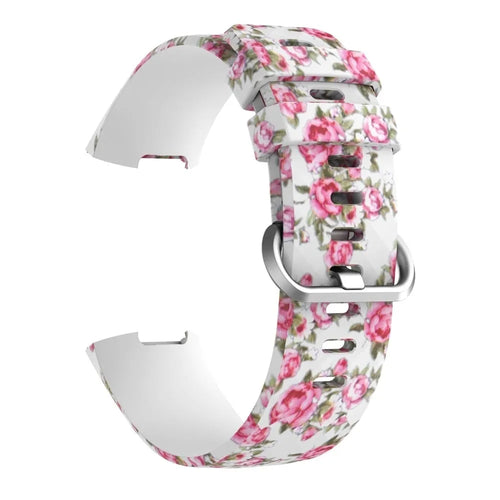 Silicone Patterned Strap, without a watch, 3/4 front view