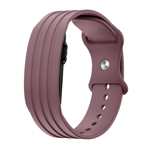 Silicone Strap 'Classic', light plum, without a watch, 3/4 front view