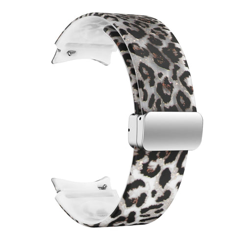 Silicone Magnetic Patterned Strap, without a watch, 3/4 front view