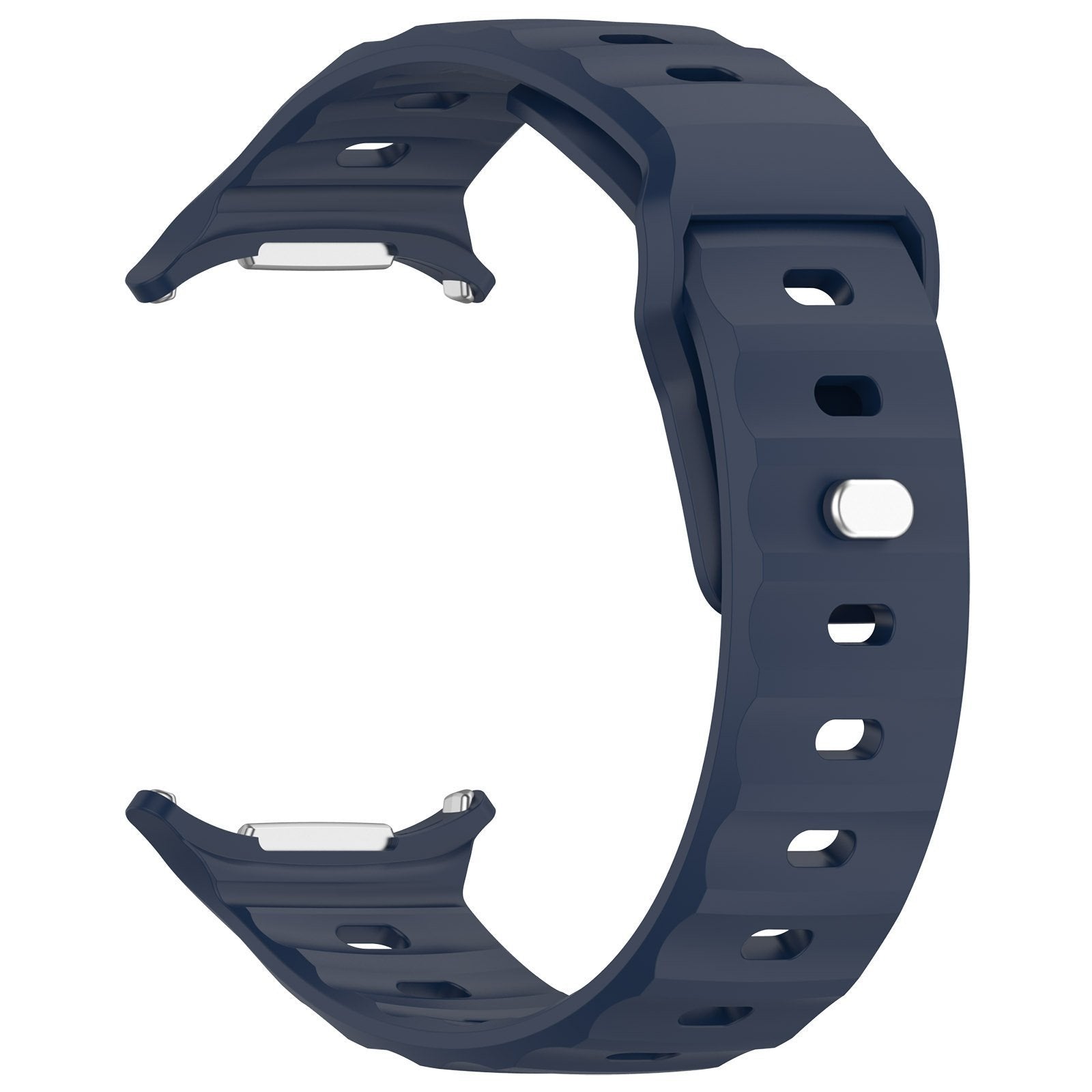 Outdoor Silicone Strap, dark blue, without a watch, 3/4 front view