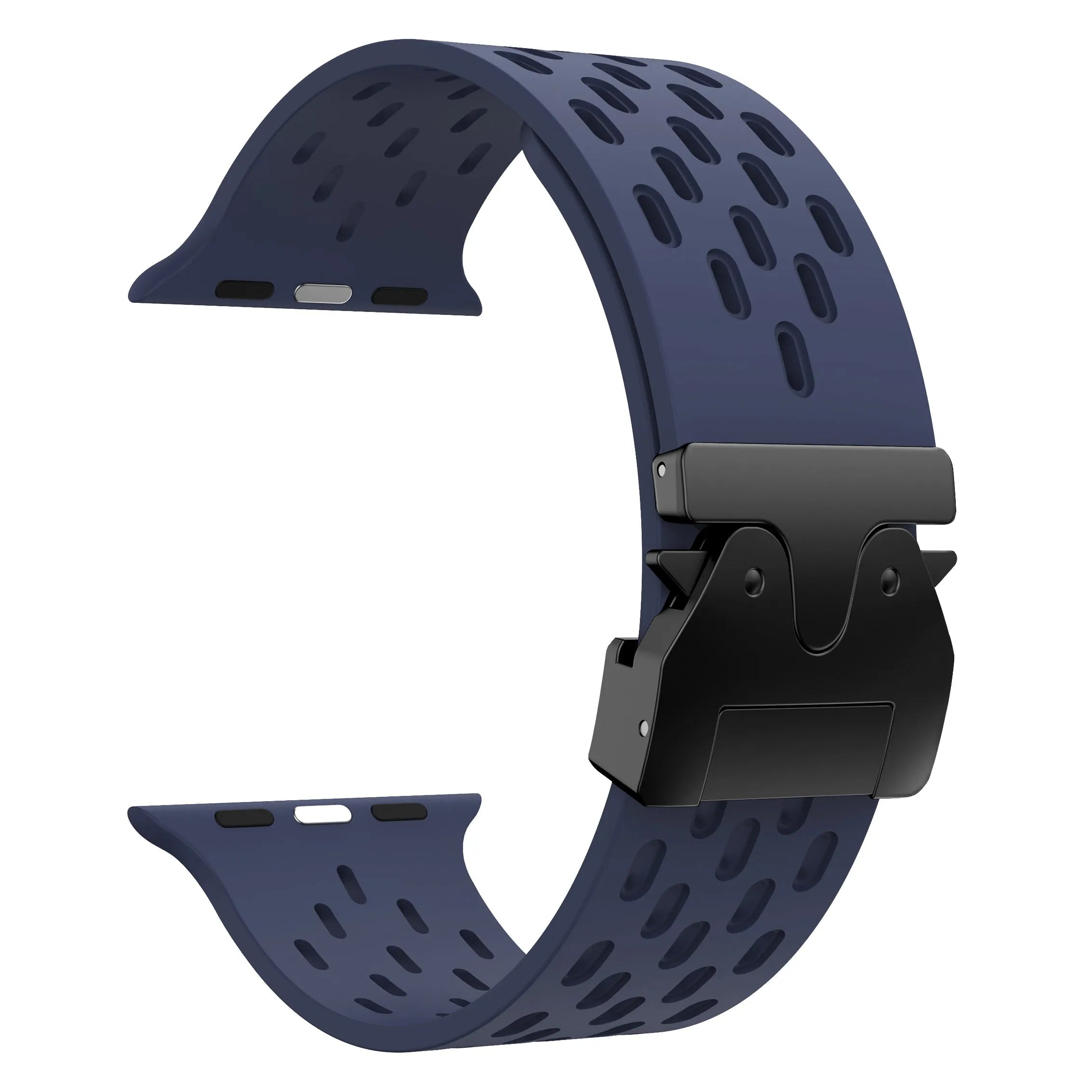Bracelet silicone air avec P-buckle pour Apple Watch (bleu foncé)