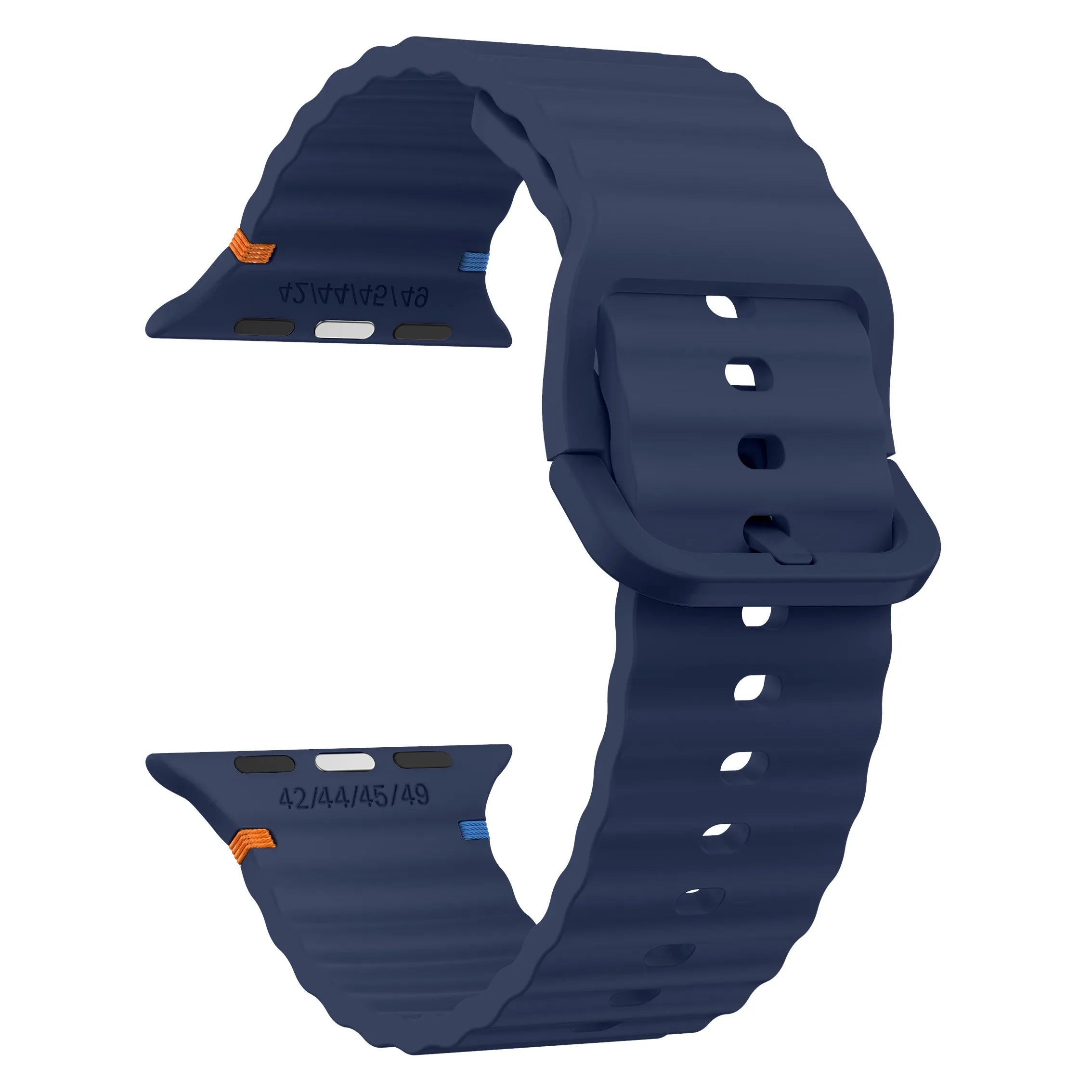 Bracelet Silicone Wave Apple Watch (bleu foncé)