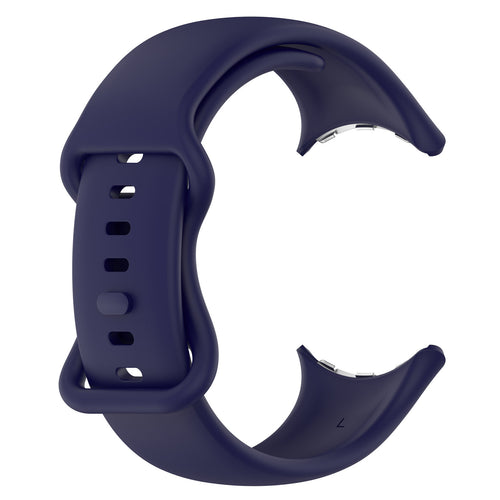 Silicone Classic Strap, dark blue, without a watch, 3/4 front view