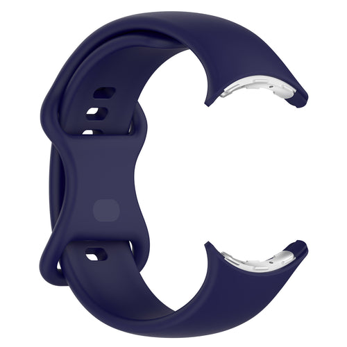 Silicone Classic Strap, dark blue, without a watch, 3/4 front view