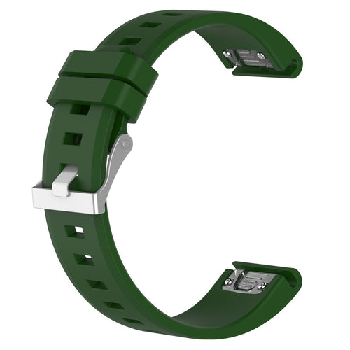Bracelet silicone brillant Garmin Instinct (vert militaire)