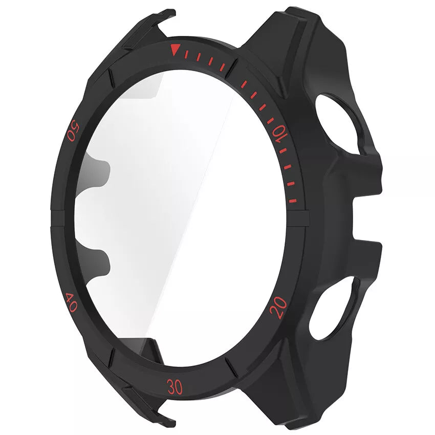 Coque rigide avec verre Garmin Fenix 8 - 51mm AMOLED (noir/rouge)