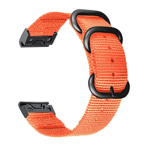 Garmin Quatix 8 Pro - 47mm Nylon Buckle Strap (Orange)