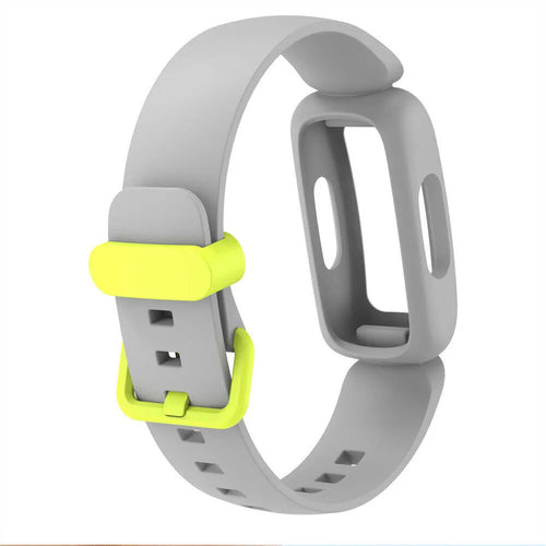 Silicone Strap, grey/yellow, without a watch, 3/4 front view