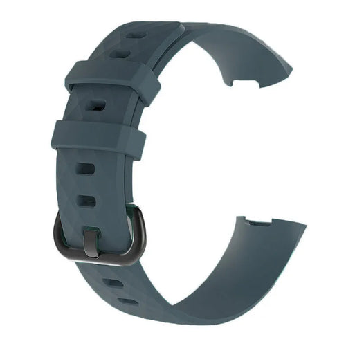 Silicone Strap, grey-blue, without a watch, 3/4 front view