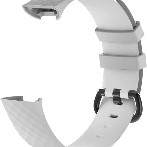 Silicone Strap, white, without a watch, 3/4 front view