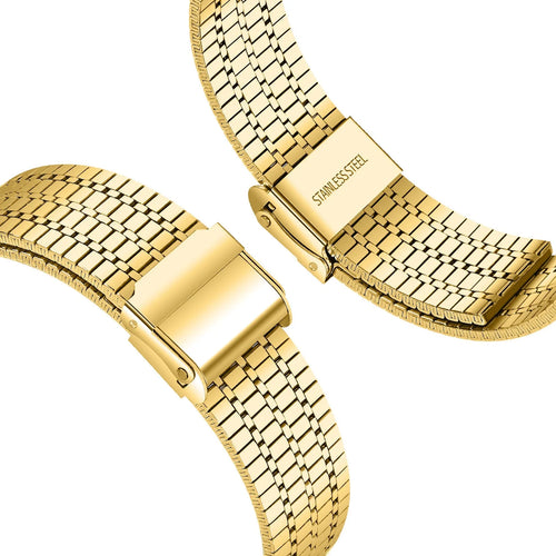 Fine Steel Strap, gold, without a watch, 3/4 front view