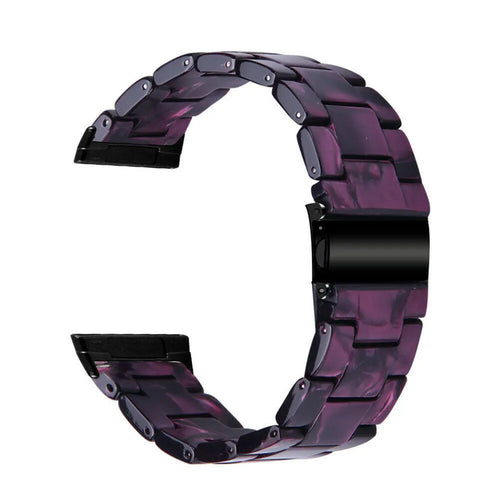 Metal Resin Strap, black/purple, without a watch, 3/4 front view