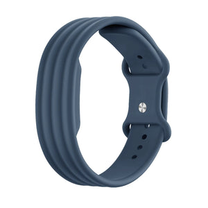 Silicone Strap 'Classic', grey-blue, without a watch, 3/4 front view