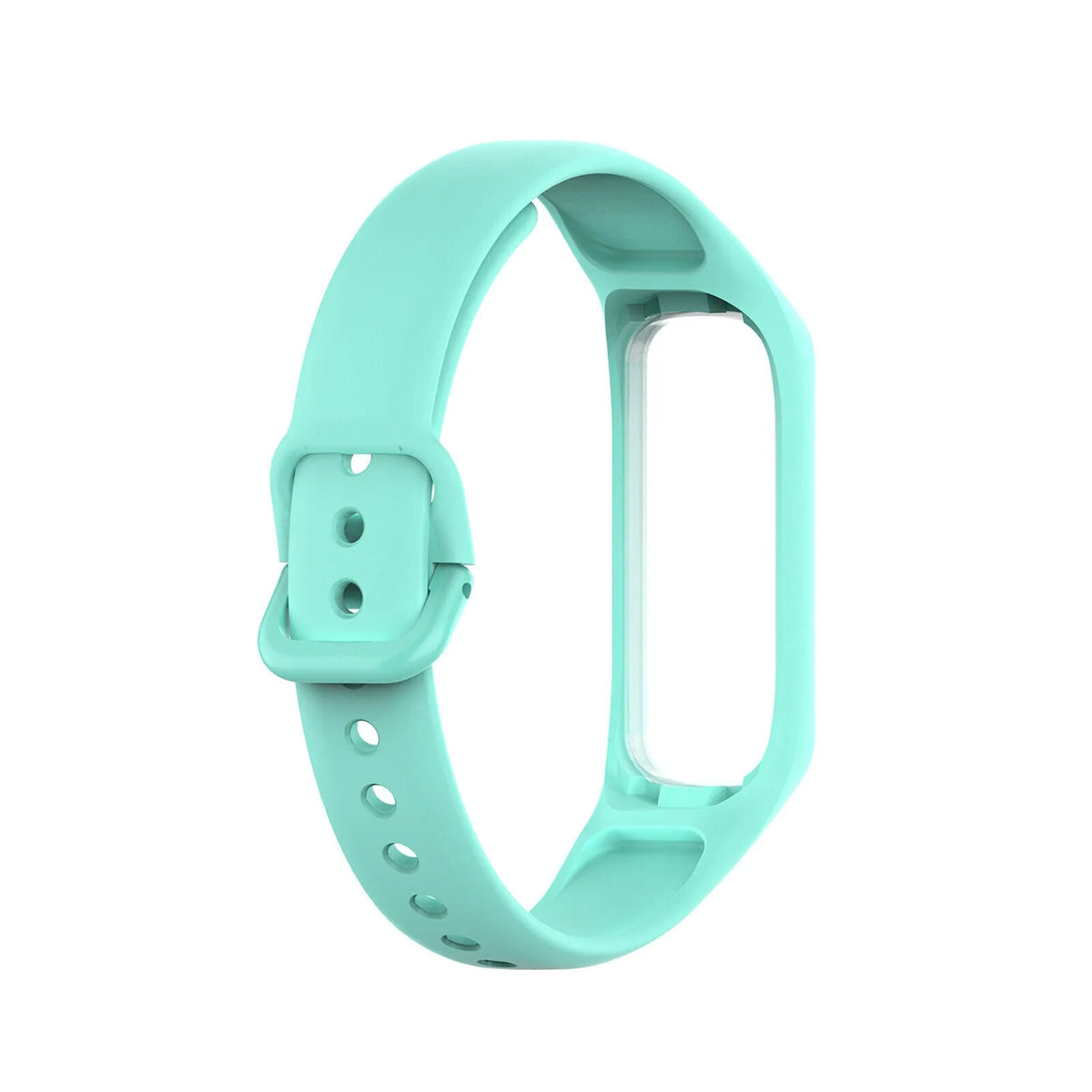 Silicone Strap, aqua, without a watch, 3/4 front view