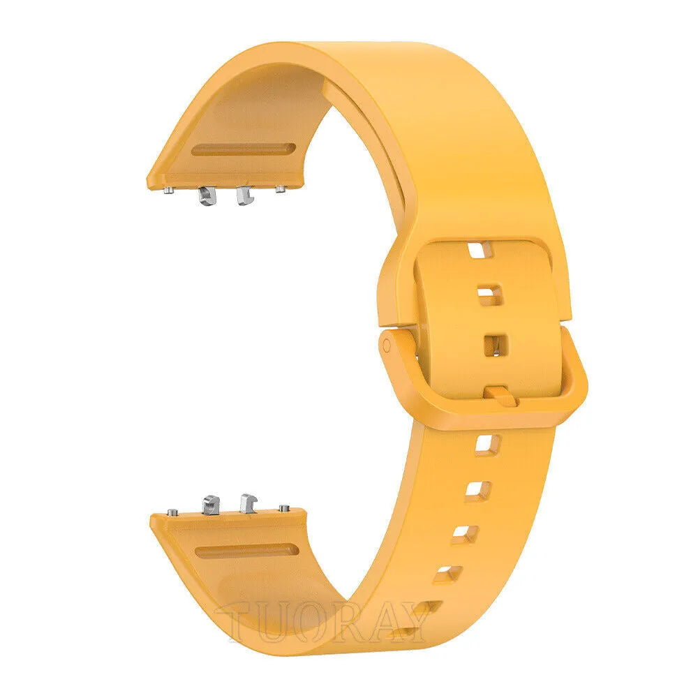 Silicone Strap, yellow, without a watch, 3/4 front view
