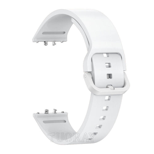 Silicone Strap, white, without a watch, 3/4 front view