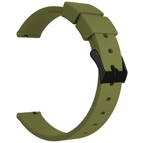 Luxury Silicone Strap, green, without a watch, 3/4 front view