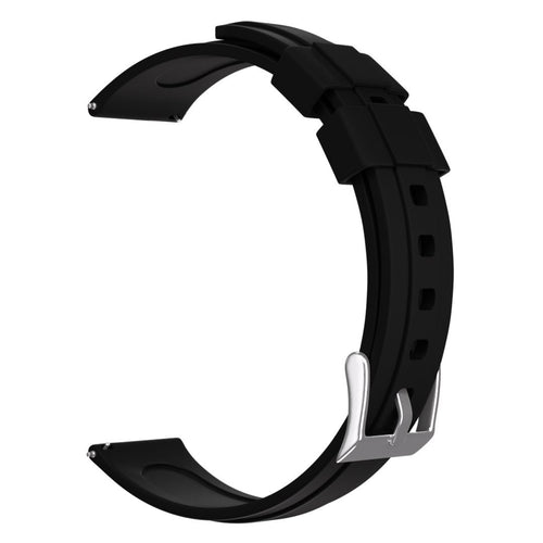 Silicone Strap, black, without a watch, 3/4 front view