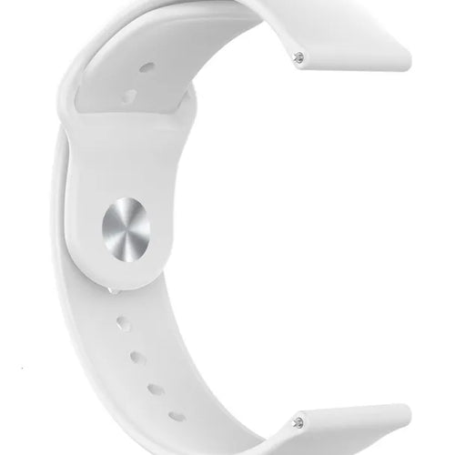 Silicone Sport Strap, white, without a watch, 3/4 front view