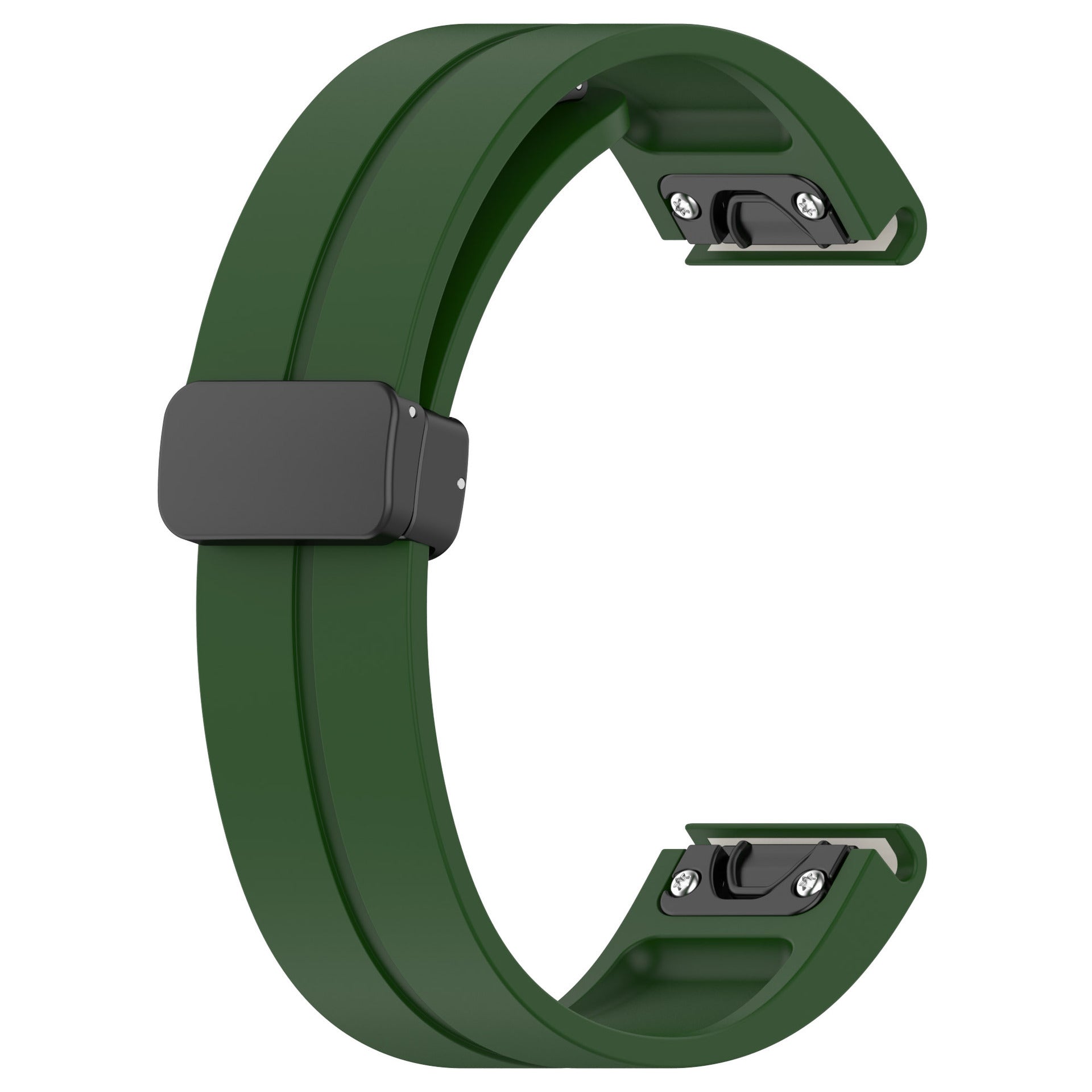 Bracelet silicone avec boucle-D Garmin Tactix 7 Pro (vert militaire)