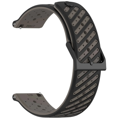 ICE Fit RT 3.0 - 40mm Striped Silicone Strap (Grey)