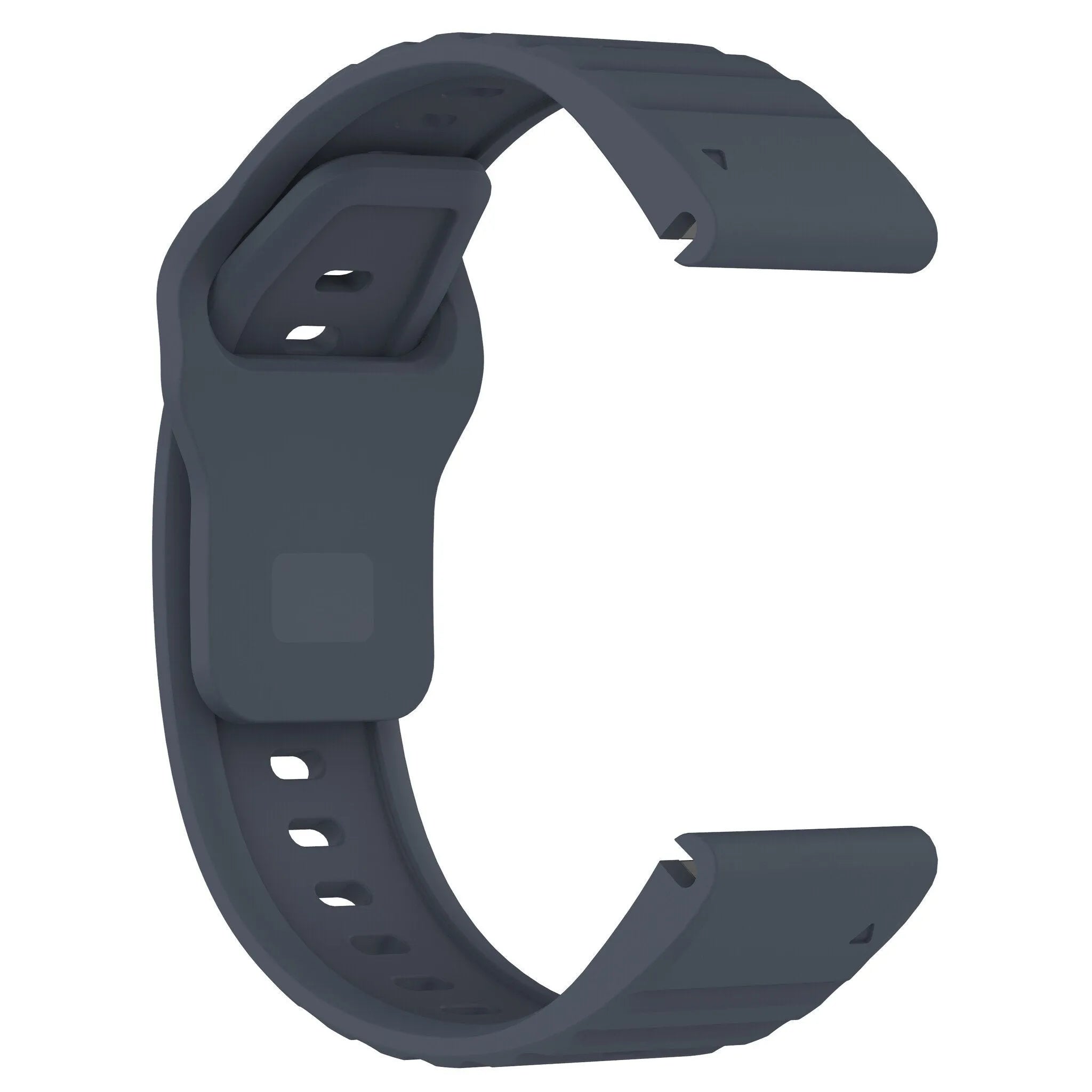 Outdoor Silicone Strap, grey-blue, without a watch, 3/4 front view