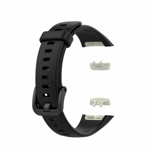 Silicone Strap, black, without a watch, 3/4 front view