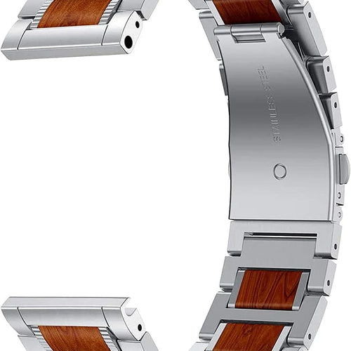 Bracelet bois/acier Gard Pro Health Smartwatch 2+ (argent)