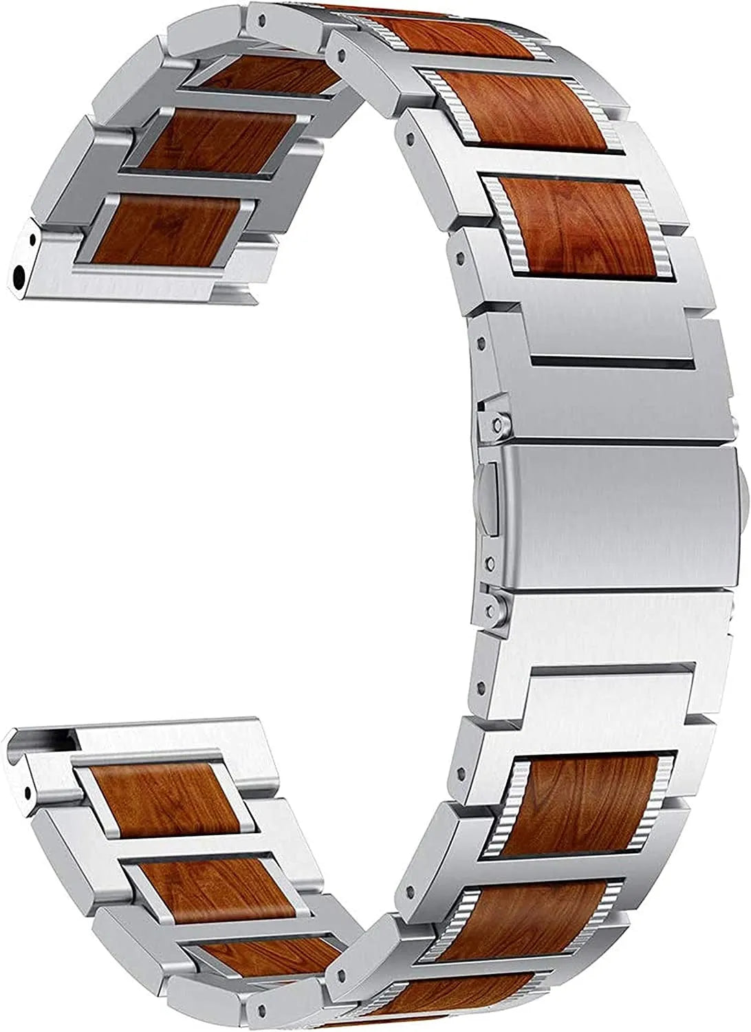 Bracelet bois/acier Gard Pro Health Smartwatch 2+ (argent)