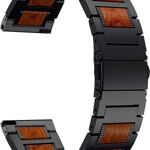 Bracelet bois/acier Amazfit Bip 5 (noir)