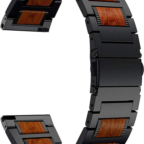 Bracelet bois/acier Amazfit Bip 5 (noir)