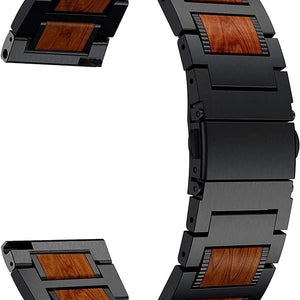 Bracelet bois/acier Suunto Run (S) (noir)