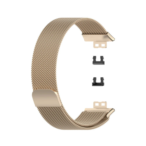 Milanese Strap, champagne, without a watch, 3/4 front view