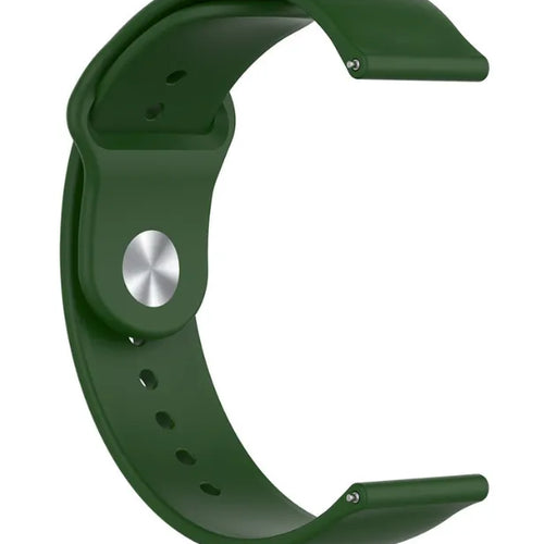 Silicone Sport Strap, army green, without a watch, 3/4 front view
