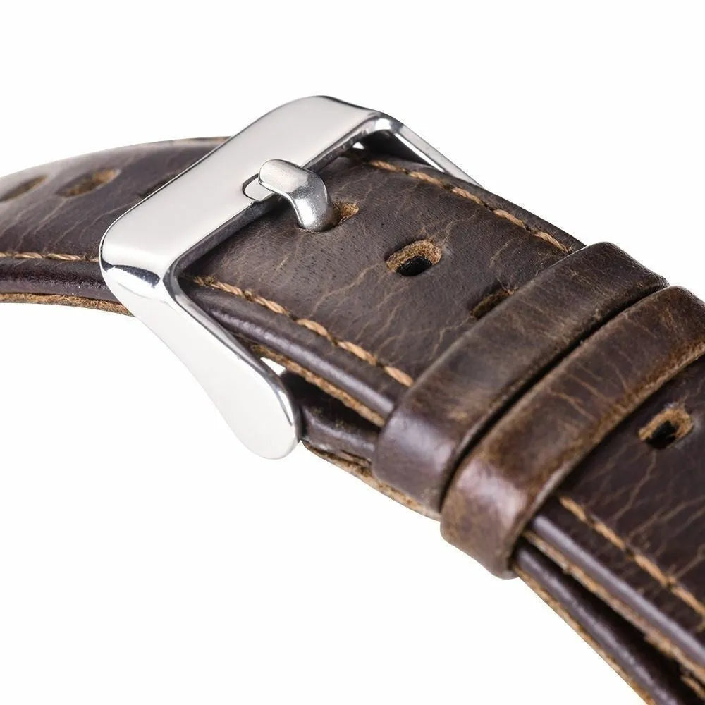 Leather Strap, dark brown, without a watch, 3/4 front view
