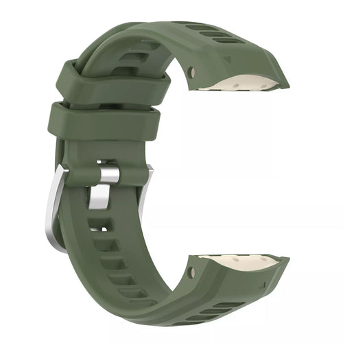 Silicone Strap, dark green, without a watch, 3/4 front view