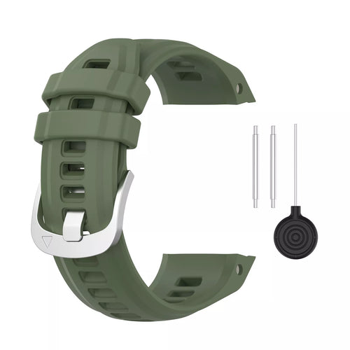 Silicone Strap, dark green, without a watch, 3/4 front view