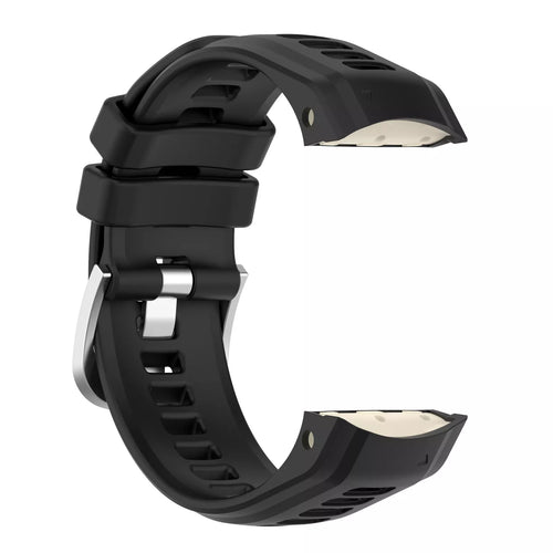 Silicone Strap, black, without a watch, 3/4 front view